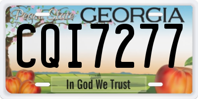 GA license plate CQI7277