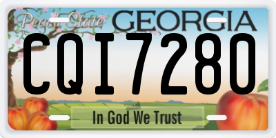 GA license plate CQI7280