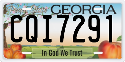 GA license plate CQI7291