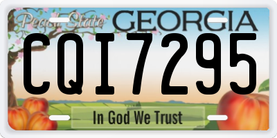 GA license plate CQI7295