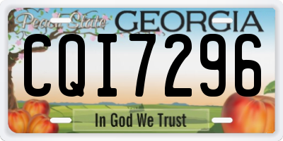 GA license plate CQI7296