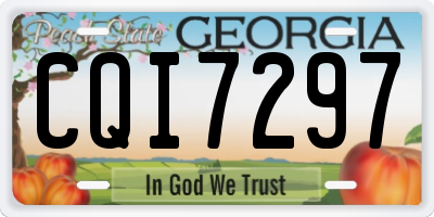GA license plate CQI7297