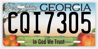 GA license plate CQI7305