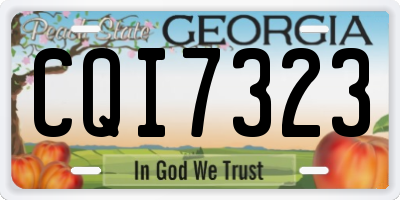 GA license plate CQI7323