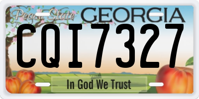 GA license plate CQI7327