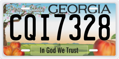 GA license plate CQI7328