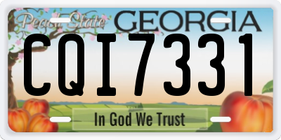 GA license plate CQI7331