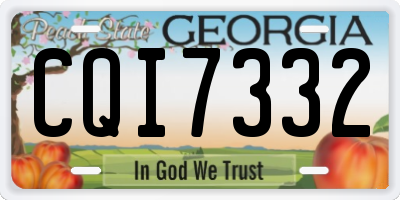 GA license plate CQI7332