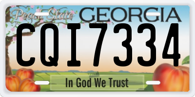 GA license plate CQI7334