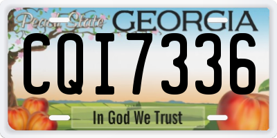 GA license plate CQI7336