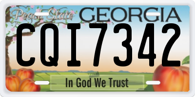 GA license plate CQI7342