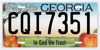 GA license plate CQI7351