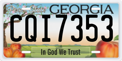GA license plate CQI7353