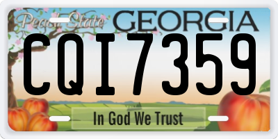 GA license plate CQI7359