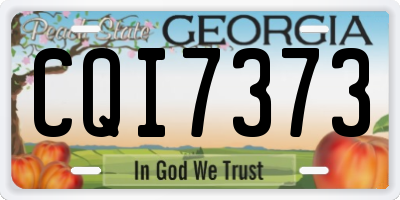 GA license plate CQI7373