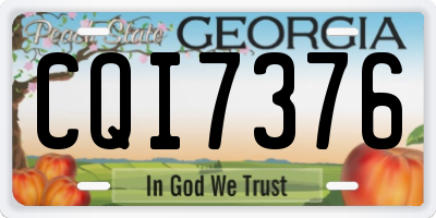 GA license plate CQI7376
