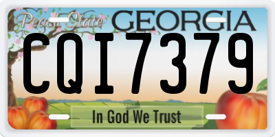 GA license plate CQI7379