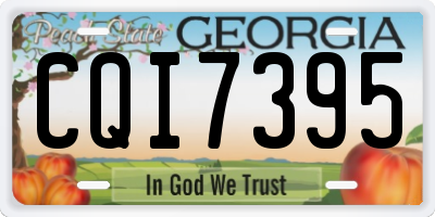 GA license plate CQI7395