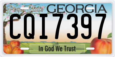 GA license plate CQI7397