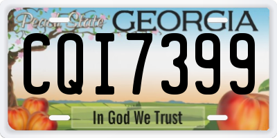 GA license plate CQI7399