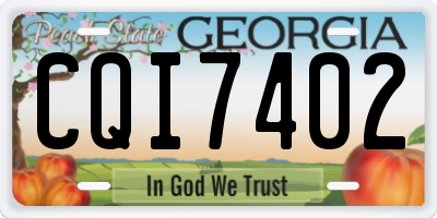 GA license plate CQI7402