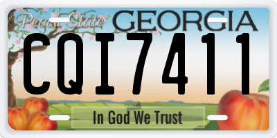 GA license plate CQI7411