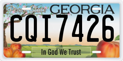 GA license plate CQI7426