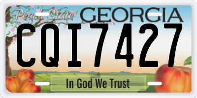 GA license plate CQI7427