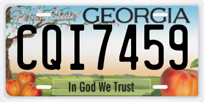 GA license plate CQI7459