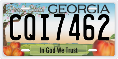 GA license plate CQI7462