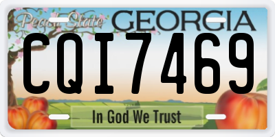 GA license plate CQI7469