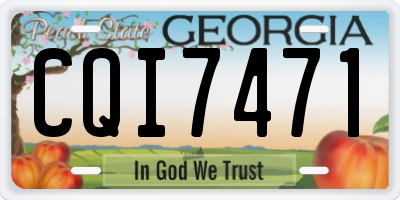 GA license plate CQI7471