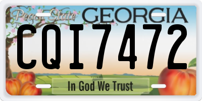 GA license plate CQI7472