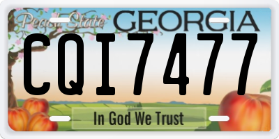 GA license plate CQI7477