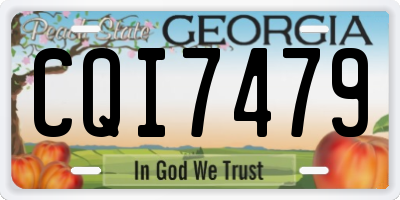 GA license plate CQI7479