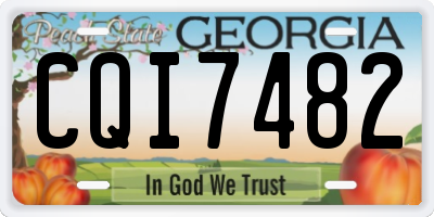 GA license plate CQI7482