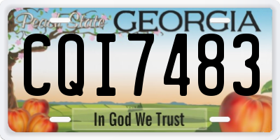 GA license plate CQI7483