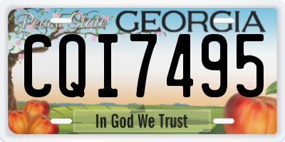 GA license plate CQI7495