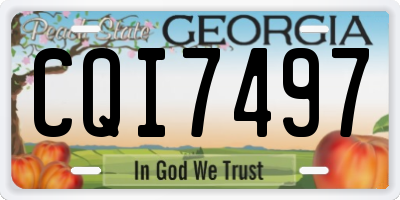 GA license plate CQI7497