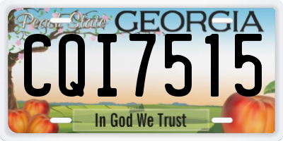 GA license plate CQI7515