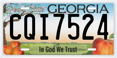 GA license plate CQI7524