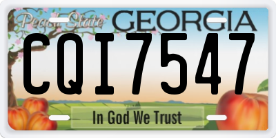 GA license plate CQI7547