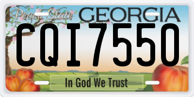 GA license plate CQI7550