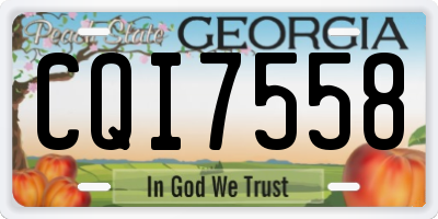 GA license plate CQI7558
