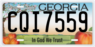 GA license plate CQI7559