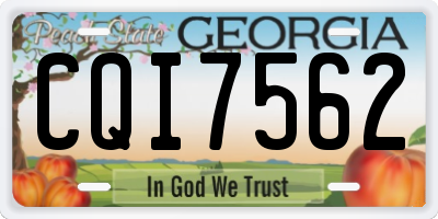 GA license plate CQI7562