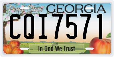 GA license plate CQI7571