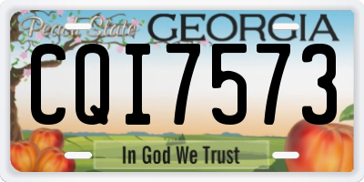 GA license plate CQI7573