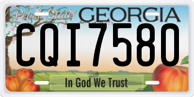 GA license plate CQI7580