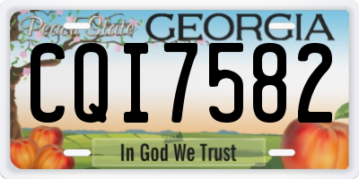 GA license plate CQI7582